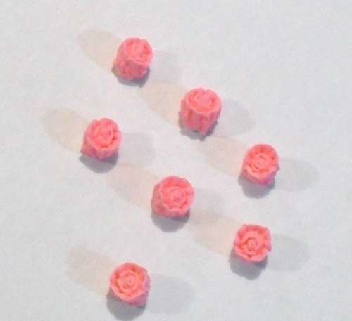 Pink Icing Roses - 15 mm - Click Image to Close